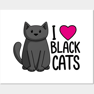 I Love Black Cats Posters and Art